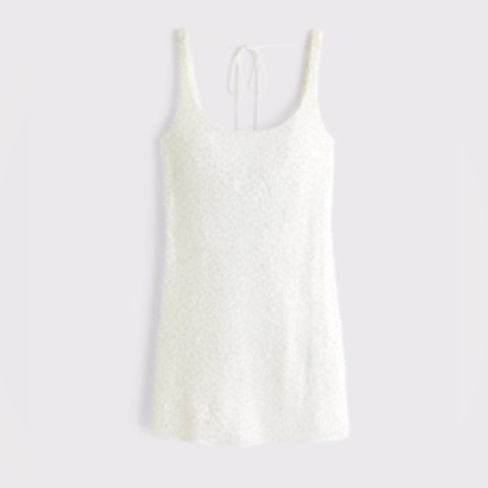 Abercrombie Embellished Scoopneck Mini Dress color white size XS